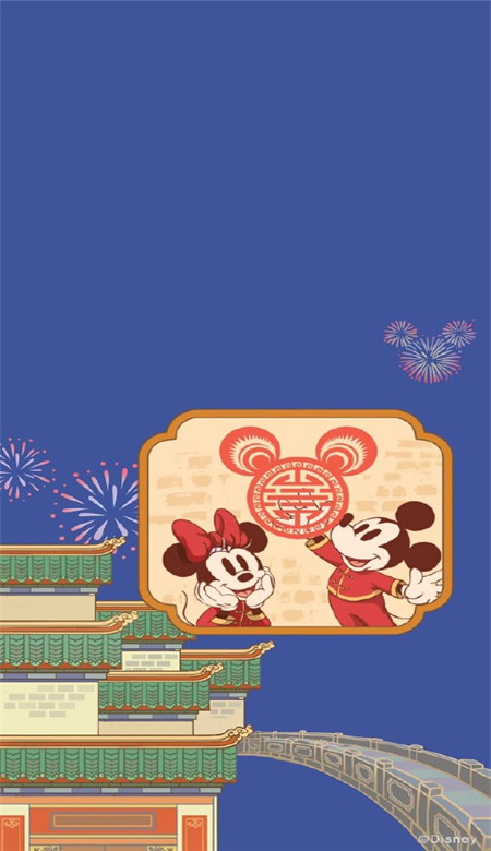 迪士尼米奇米妮鼠年新春壁纸 鼠年开运壁纸卡通可爱 飞翔手机下载站