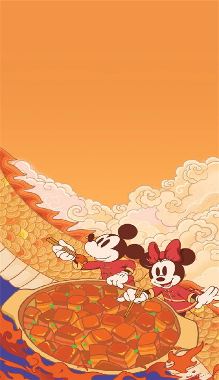 迪士尼米奇米妮鼠年新春壁纸 鼠年开运壁纸卡通可爱 飞翔手机下载站