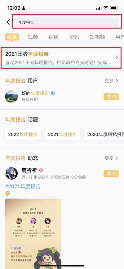 王者荣耀2021年度报告查询地址分享_52z.com