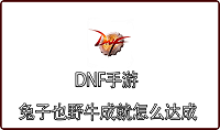 DNF手游兔子与野牛成就怎么达成