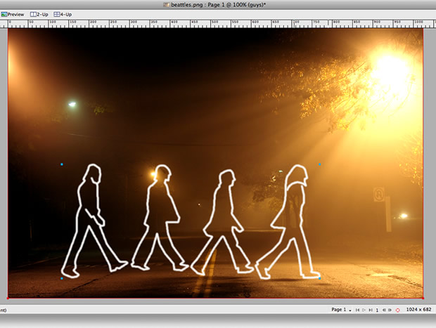 FireWorks人物暗夜里的光影涂鸦制作方法_52z.com