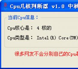 CPU核数判断器 V1.0 绿色版