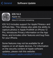 苹果IOS 14.3 RC2更新内容一览